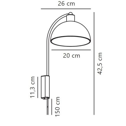 Nordlux - Stenska svetilka ELLEN 1xE14/40W/230V sijajni krom