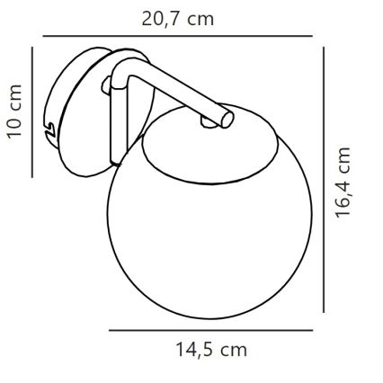 Nordlux - Stenska svetilka GRANT 1xE14/40W/230V črna