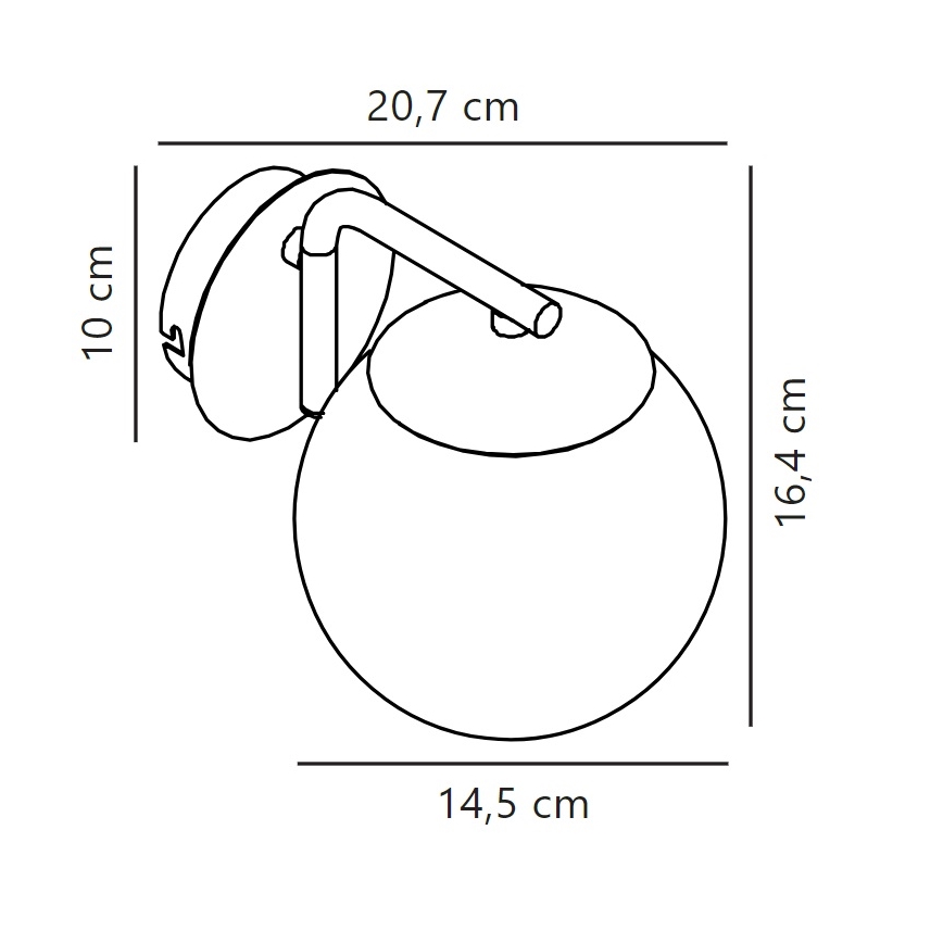 Nordlux - Stenska svetilka GRANT 1xE14/40W/230V črna