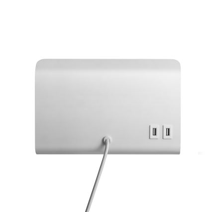 Nordlux - Stenski reflektor s polica in USB ROOMI 1xGU10/8W/230V bela