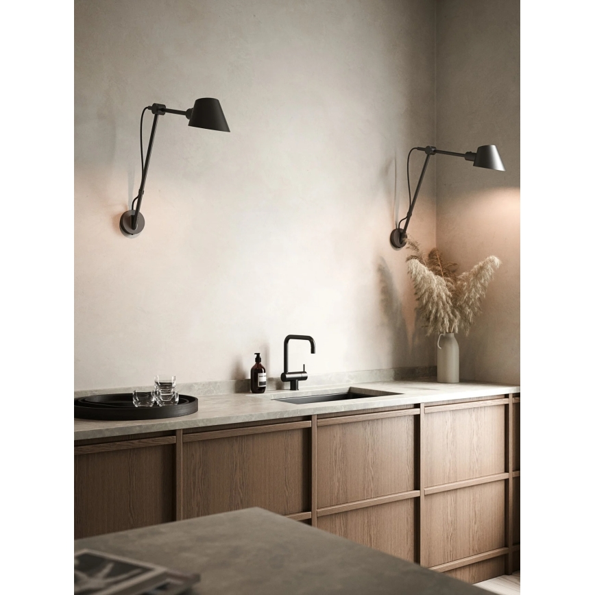 Nordlux - Stenska svetilka STAY 1xE27/60W/230V črna