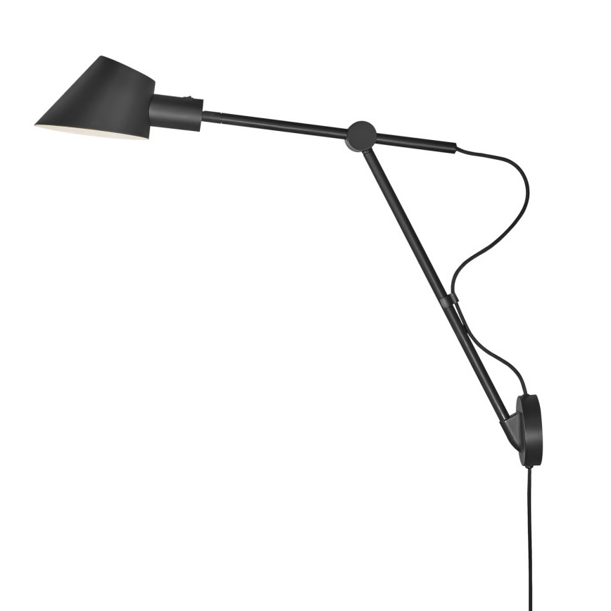 Nordlux - Stenska svetilka STAY 1xE27/60W/230V črna