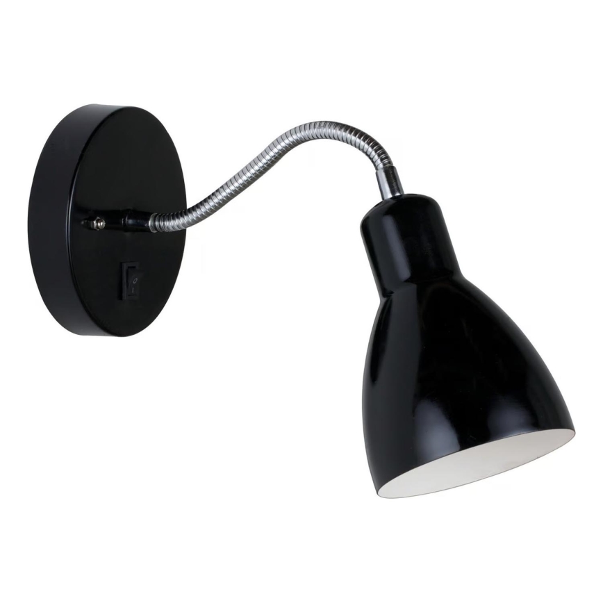 Nordlux - Stenski fleksibilni reflektor CYCLONE 1xE14/15W/230V črna