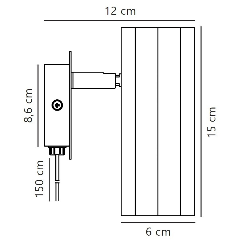 Nordlux - Stenski reflektor ALANIS 1xGU10/15W/230V zlata