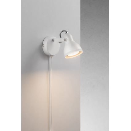 Nordlux - Stenski reflektor ASLAK 1xGU10/35W/230V bela