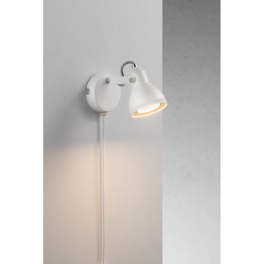 Nordlux - Stenski reflektor ASLAK 1xGU10/35W/230V bela