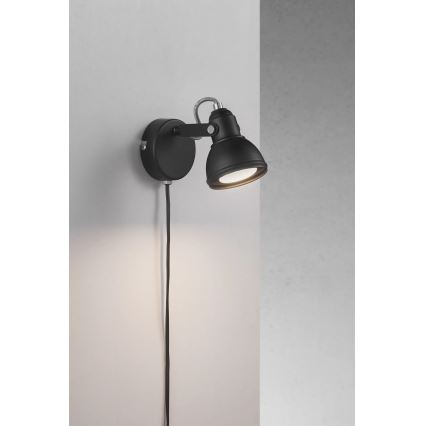 Nordlux - Stenski reflektor ASLAK 1xGU10/35W/230V črna