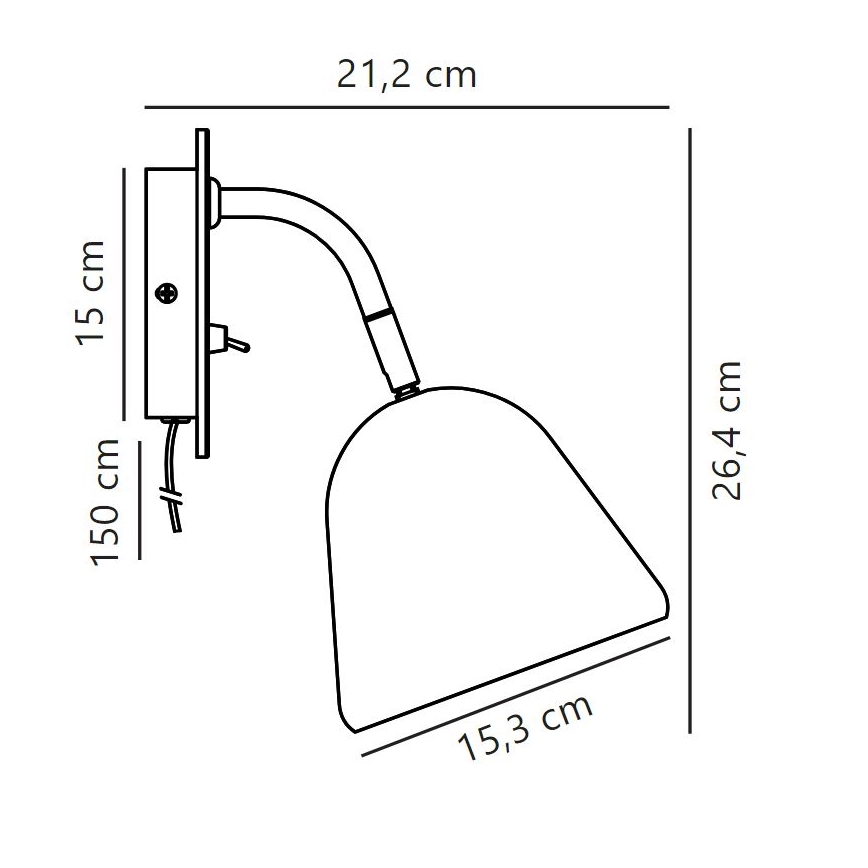 Nordlux - Stenski reflektor FLEUR 1xE14/15W/230V