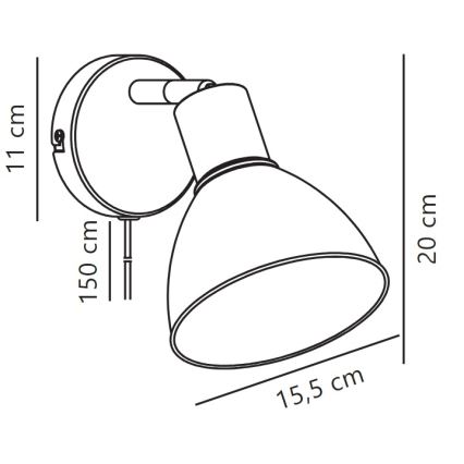 Nordlux - Stenski reflektor POP 1xE27/18W/230V bež