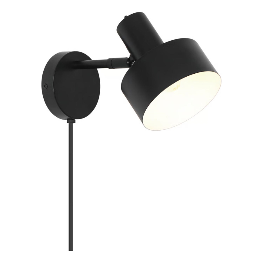 Nordlux - stensko svetilo MATIS 1xE27/15W/230V, črno