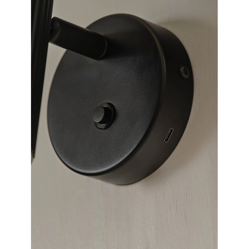 Nordlux - stensko točkovno svetilo VICO 1x GU10/5W/230V, črne barve