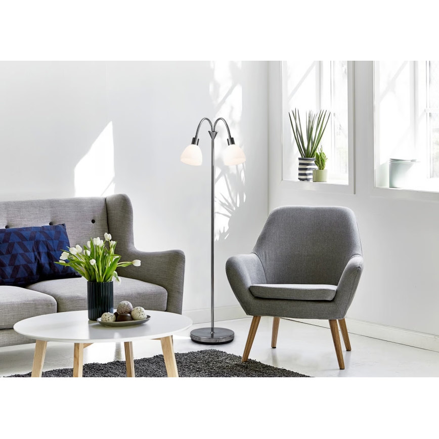 Nordlux - Stojalna svetilka RAY 2xE14/25W/230V sijajni krom