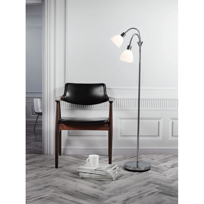 Nordlux - Stojalna svetilka RAY 2xE14/25W/230V sijajni krom
