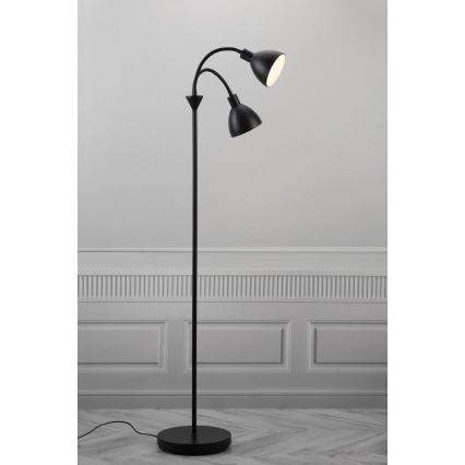 Nordlux - Stoječa svetilka RAY 2xE14/25W/230V črna
