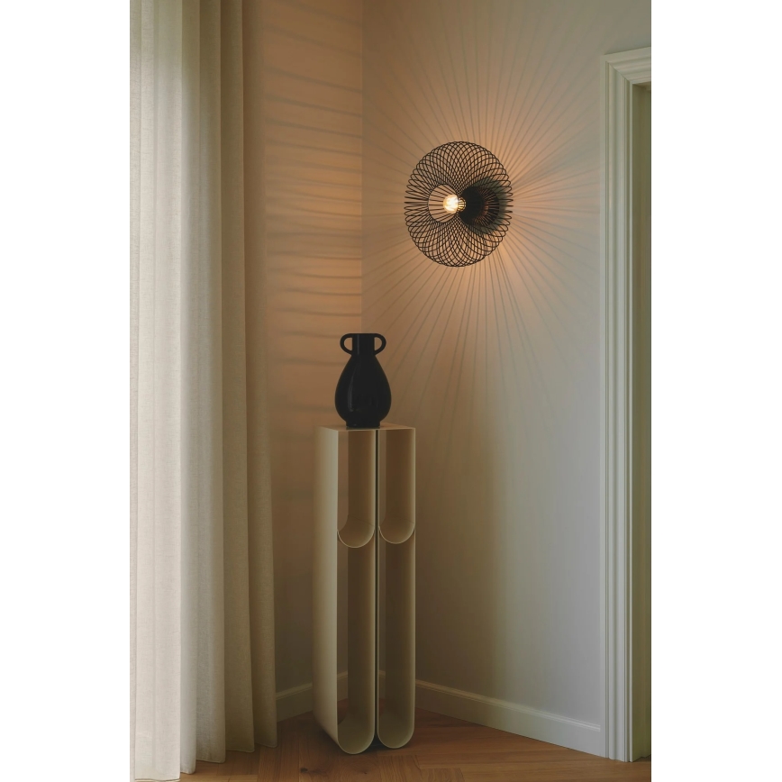 Nordlux - Stropna svetilka BERONI 1xE27/60W/230V premer 40,3 cm črna
