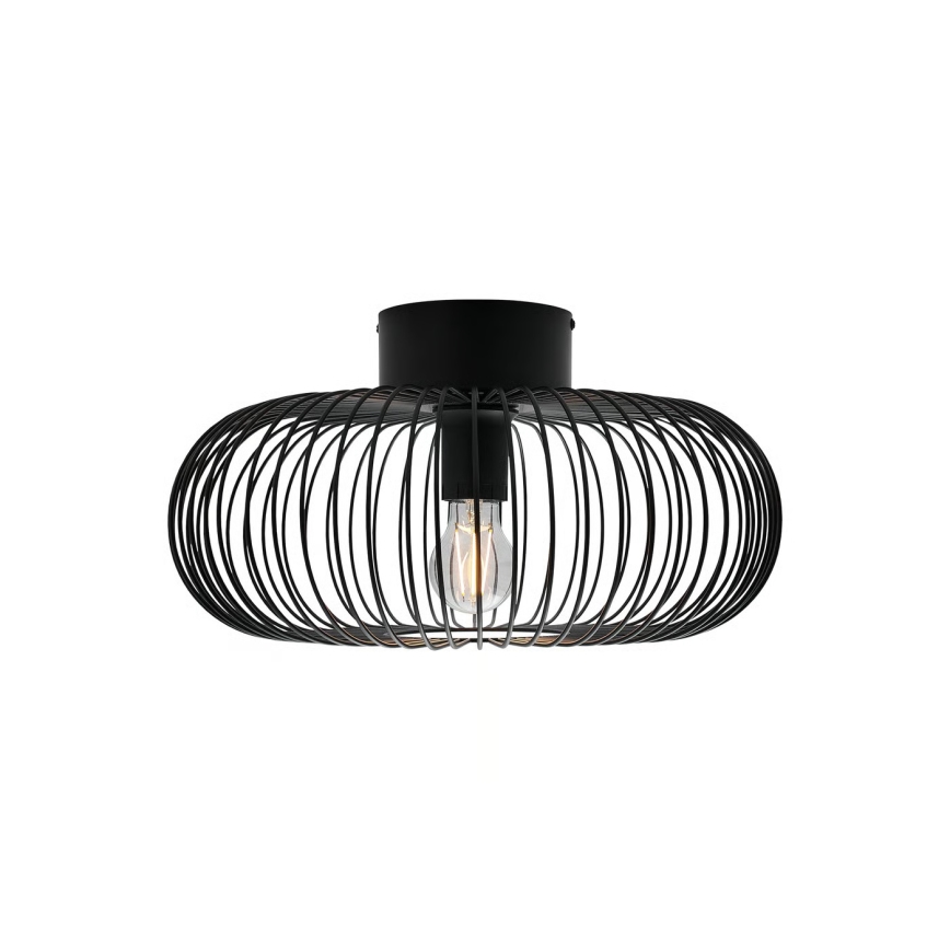 Nordlux - Stropna svetilka BERONI 1xE27/60W/230V premer 40,3 cm črna