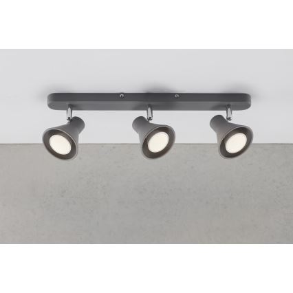 Nordlux - Stropna točkovna svetilka EIK 3xGU10/35W/230V siva