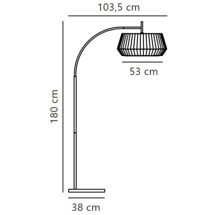 Nordlux - Talna svetilka DICTE 1xE27/60W/230V črna/bela