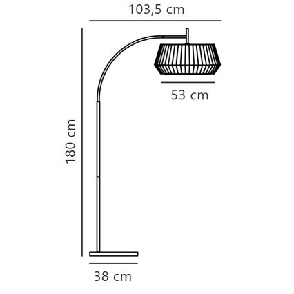 Nordlux - Talna svetilka DICTE 1xE27/60W/230V črna/bež