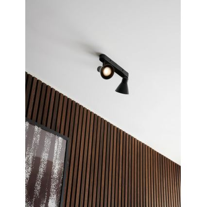 Nordlux - Točkovna svetilka EIK 2xGU10/35W/230V črna