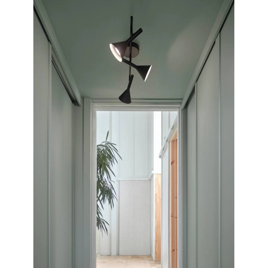 Nordlux - Točkovna svetilka KELVIS 3xGU10/12W/230V črna