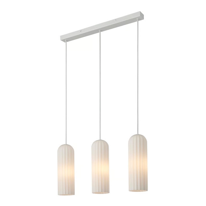 Nordlux - Viseča svetilka na kabel MIELLA 3xE27/25W/230V bela