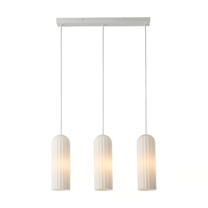 Nordlux - Viseča svetilka na kabel MIELLA 3xE27/25W/230V bela