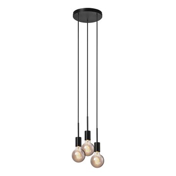Nordlux - viseča svetilka na kablu PACO 3xE27/25W/230V, črna