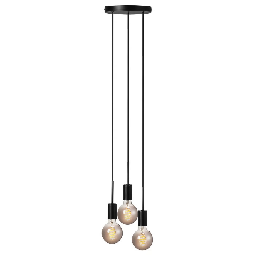 Nordlux - viseča svetilka na kablu PACO 3xE27/25W/230V, črna