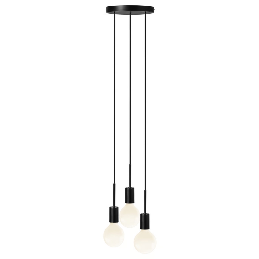 Nordlux - viseča svetilka na kablu PACO 3xE27/25W/230V, črna