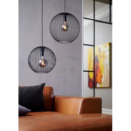 Nordlux - Viseči lestenec na kablu BERONI 1xE27/60W/230V črna