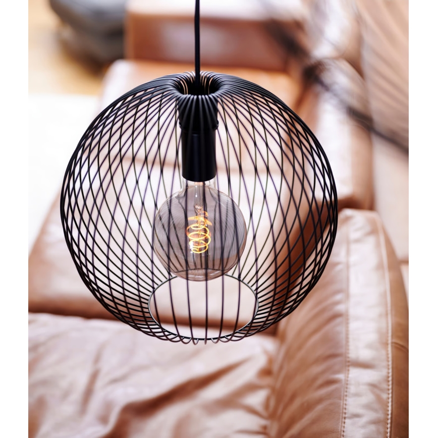 Nordlux - Viseči lestenec na kablu BERONI 1xE27/60W/230V črna