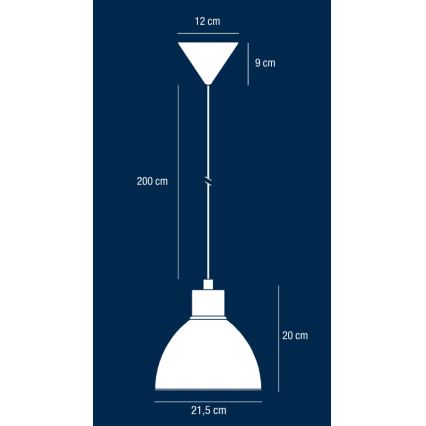 Nordlux - viseči lestenec na kablu POP 1xE27/40W/230V črna