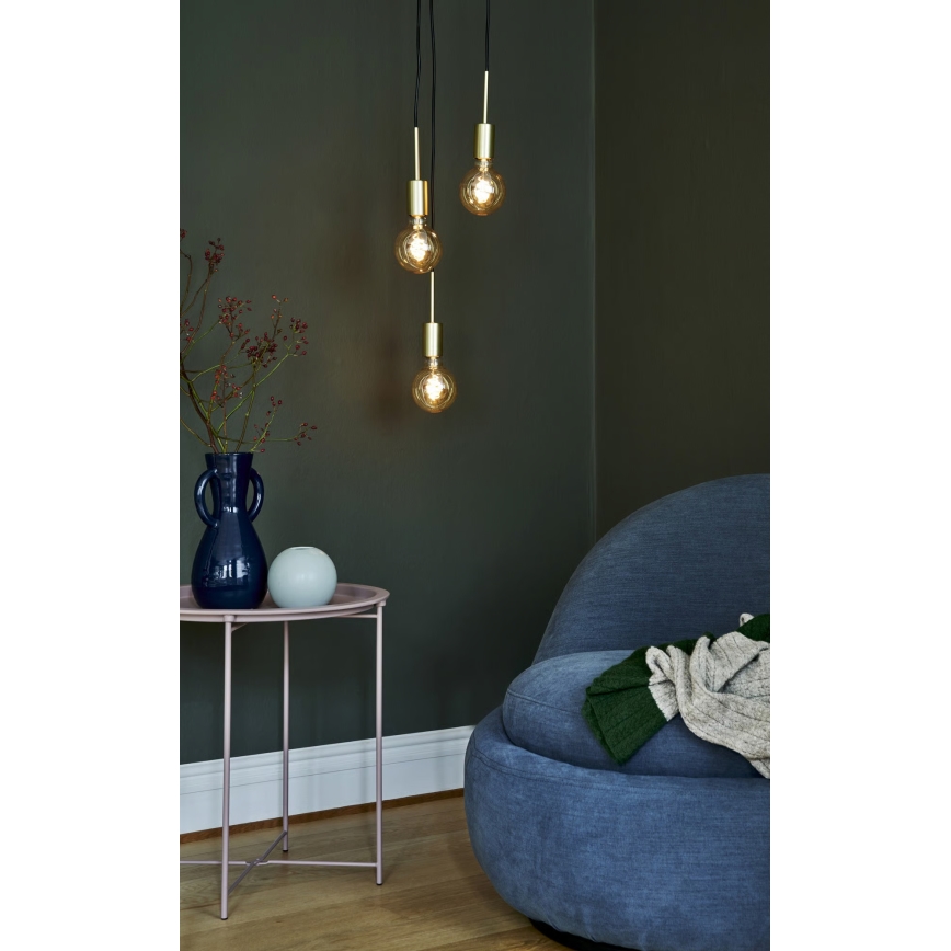 Nordlux - Viseči lestenec PACO 3xE27/25W/230V medenina