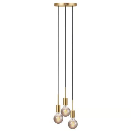 Nordlux - Viseči lestenec PACO 3xE27/25W/230V medenina