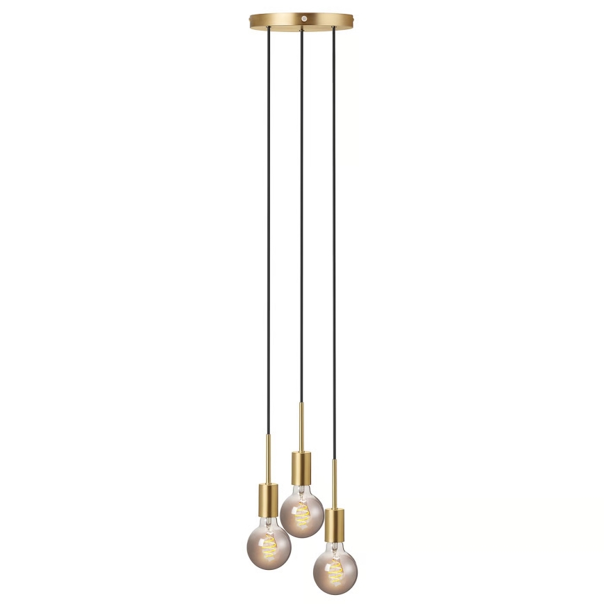 Nordlux - Viseči lestenec PACO 3xE27/25W/230V medenina