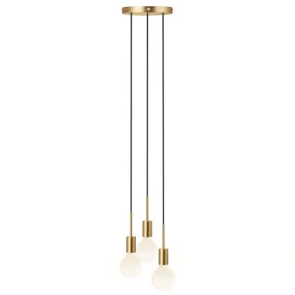 Nordlux - Viseči lestenec PACO 3xE27/25W/230V medenina