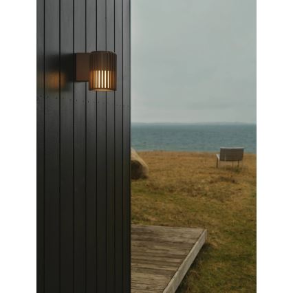 Nordlux - Zunanja stenska svetilka ALUDRA 1xE27/15W/230V rjava