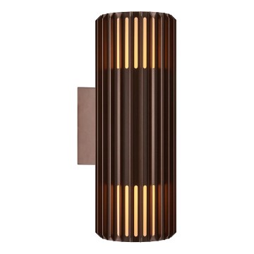 Nordlux - Zunanja stenska svetilka ALUDRA 2xE27/15W/230V IP54 rjava