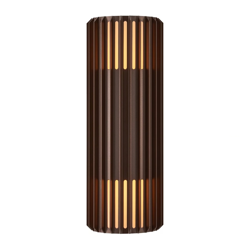 Nordlux - Zunanja stenska svetilka ALUDRA 2xE27/15W/230V IP54 rjava