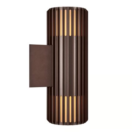 Nordlux - Zunanja stenska svetilka ALUDRA 2xE27/15W/230V IP54 rjava