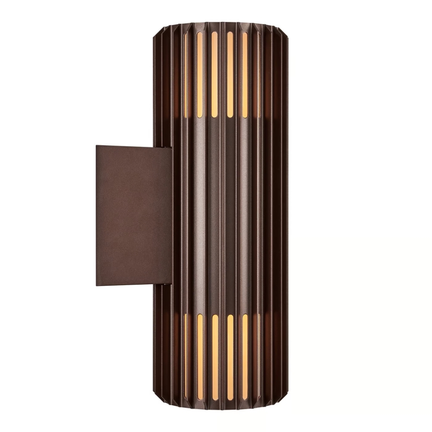 Nordlux - Zunanja stenska svetilka ALUDRA 2xE27/15W/230V IP54 rjava