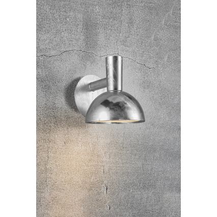 Nordlux - Zunanja stenska svetilka ARKI 1xE27/20W/230V IP54 srebrna
