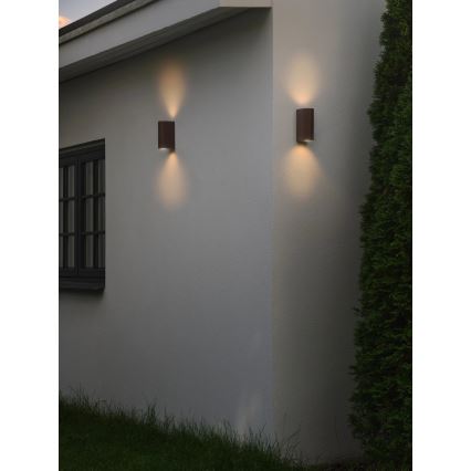 Nordlux - Zunanja stenska svetilka DION 2xGU10/25W/230V IP44 rezavá
