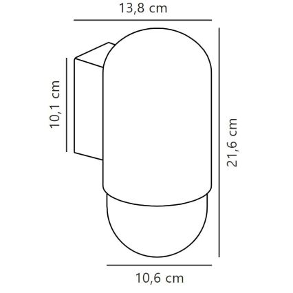 Nordlux - Zunanja stenska svetilka HEKA 1xE27/60W/230V IP54 bež
