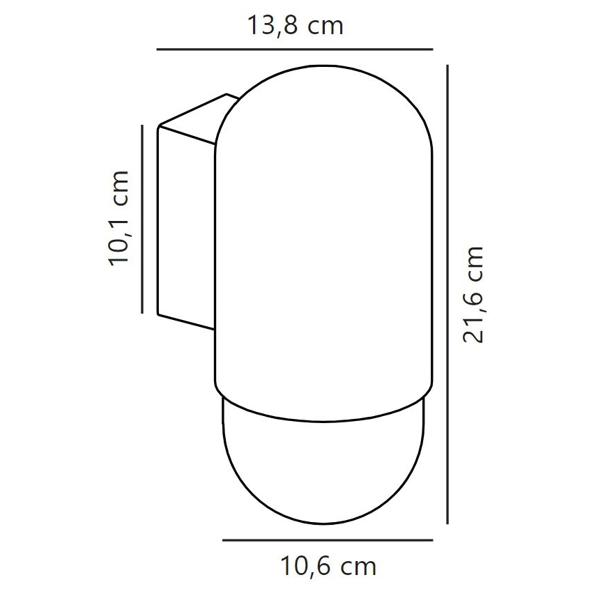 Nordlux - Zunanja stenska svetilka HEKA 1xE27/60W/230V IP54 bež