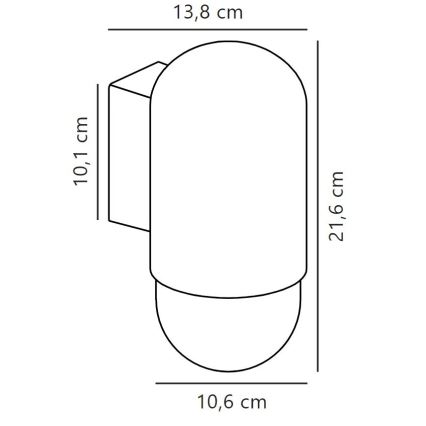 Nordlux - Zunanja stenska svetilka HEKA 1xE27/60W/230V IP54 črna