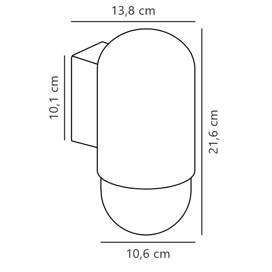 Nordlux - Zunanja stenska svetilka HEKA 1xE27/60W/230V IP54 črna
