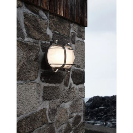 Nordlux - Zunanja stenska svetilka HELFORD 1xE27/12,5W/230V IP64 siva