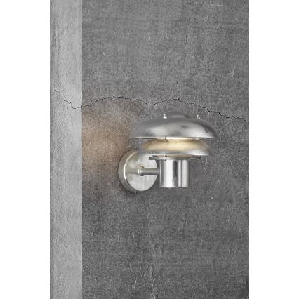 Nordlux - Zunanja stenska svetilka KURNOS 1xE14/12W/230V IP54 mat krom